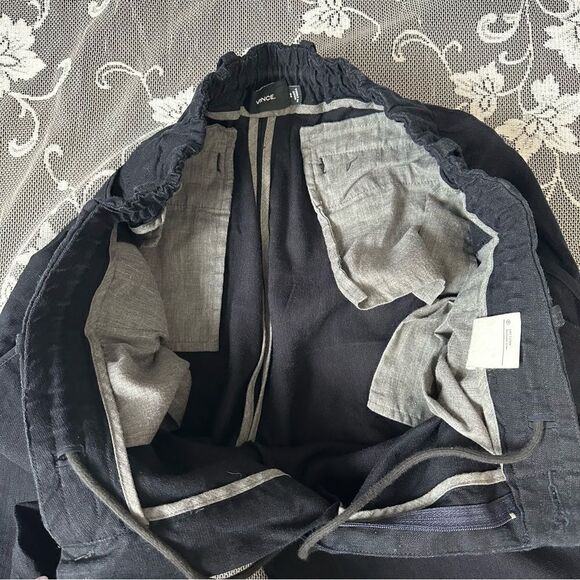 Vince Navy Linen Blend Ankle Pant Sz 30 - Picture 12 of 16